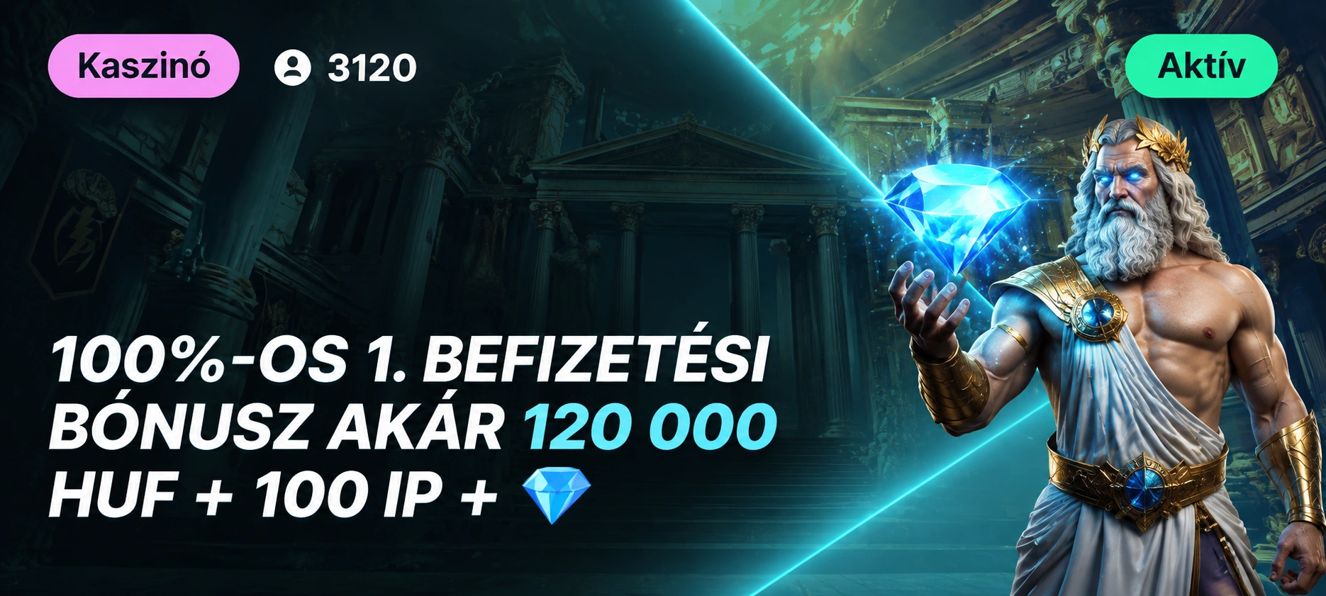Royal Sea üdvözlő bónusz: 100% akár 120 000 Ft + 100 IP